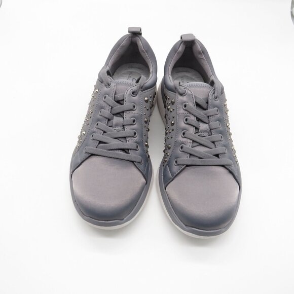Clarks Womens Cloudsteppers Gray Sneakers With Rhinestone Accents Size 6 NEW - Picture 2 of 7